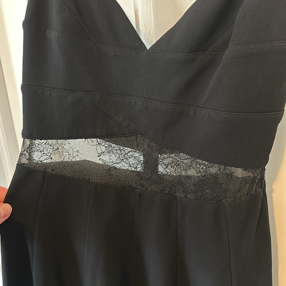 Beautiful 😍 Noam Hanoch Alexandra black Lace-Inset A-Line Black Dress Size 0 - Picture 6 of 14